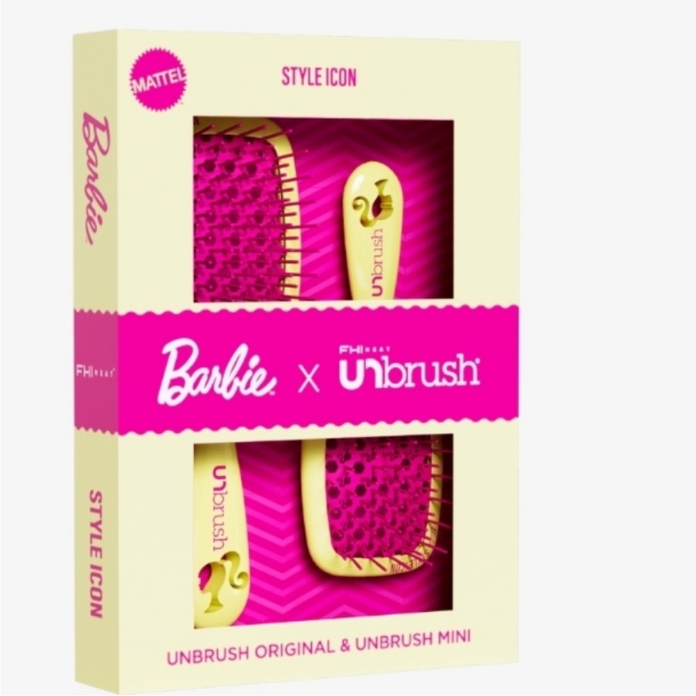 Barbie Unbrush special edition 2 brushes - large & mini - Picture 2 of 8